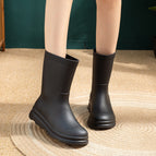 056 pure black shoes / 36