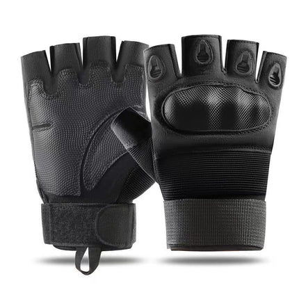 Gloves Outdoor Tactical Half-Finger Cycling Gloves Men's Mountaineering Fitness Training Iron Anti-Slip Electric Vehicle Black Hawk Gloves