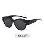 Bright black frame gray film