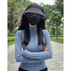 Gray lake blue-waist slimming / S