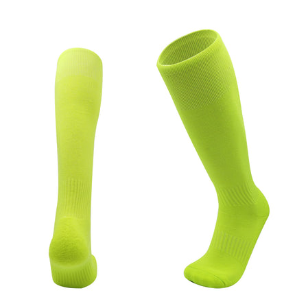 Summer Solid Color Long Towel Bottom Breathable Mesh Football Socks Children and Adults Competition Sports Socks Wholesale in Stock