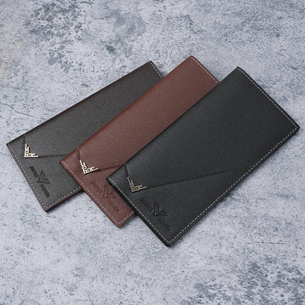 New Long Men's Wallet Vertical Style Thin Youth Wallet Multi-Card Slot Large Capacity Fashion Wallet Manufacturer Wholesale