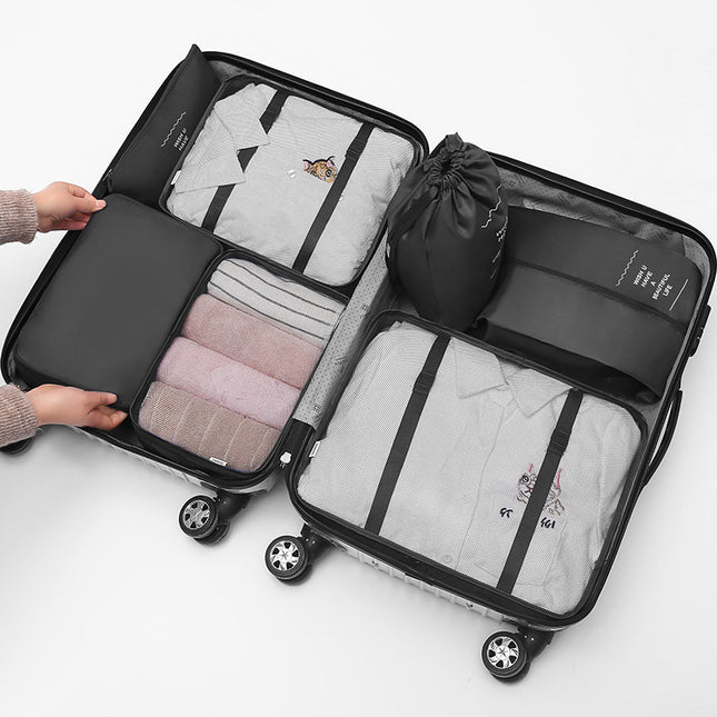 Thickened multi-functional travel seven-piece storage bag luggage clothes sorting bag storage bag suit wholesale