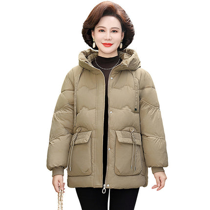 2024 winter clothing for middle-aged mother down cotton-padded jacket women's thick winter clothing for mother fashion middle-aged and elderly warm coat