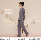 Mt2037 gray long-sleeved trousers with chest pads / M (recommended 40-55kg )