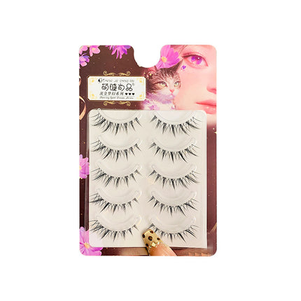 Cute Claw Shangpin Seven Immortals White Fox False Eyelashes on Hair Natural Comic Fox Simulation Type Mirror Black Terrier Eyelashes