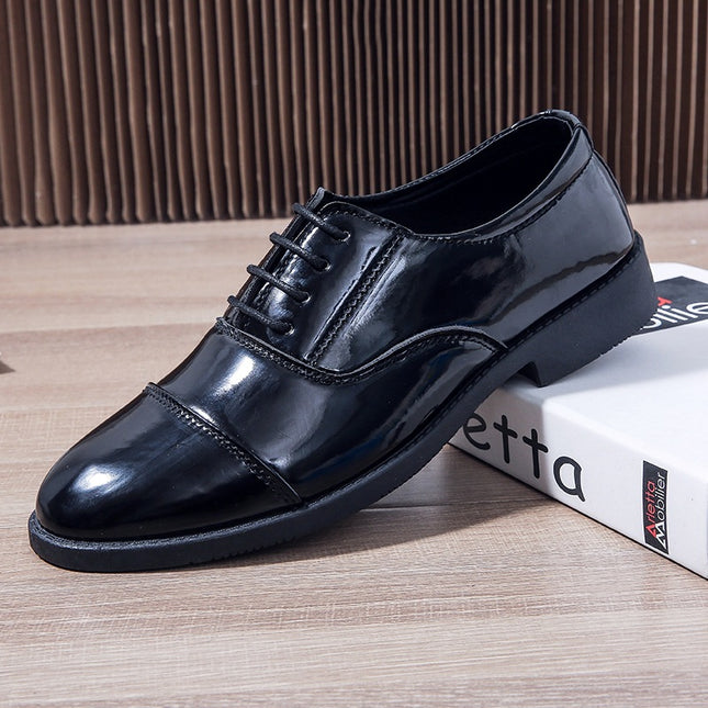 Men's Casual Leather Shoes Business Dress Leather Shoes Men's Shoes Casual British Fashion Korean Breathable Men's Groom Wedding Shoes