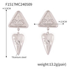 F1517-Steel earrings