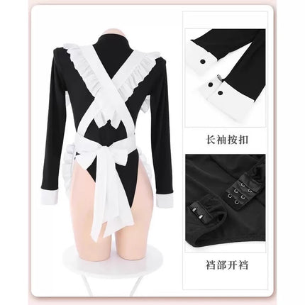 Two-Dimensional Maid Intimates Cute Cos Uniform Suit Maid Pure Desire Nightgown Lolita Sexy Jumpsuit Qq