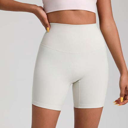 Wholesale Women's Slim Yoga Riding Shorts Sanding High Elastic Sports Fitness Quarterpants Inside Pocket Short