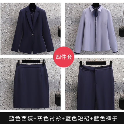 Professional suit Women's Autumn and Winter Suit Dress Temperament Beauty Salon Work Clothes High-end Sales Department Front Desk Suit Fixation