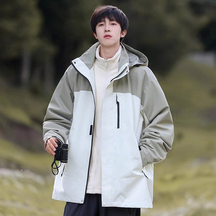 Woodpecker Assault Jacket Men's Spring & Fall New Windproof Jacket Three-In-One Outdoor Spring Workwear Men's Jacket