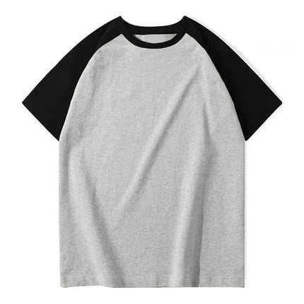 Cross-Border Supply Manufacturer Direct Sales T-Shirt Custom Round Neck Loose Raglan Short-Sleeved T-Shirt Light Board Blank Board Summer Girls