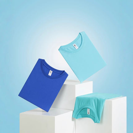 New 2025 Spring Men's and Women's T-Shirts DIY Printed Pullover Short-Sleeved Fashionable Round-Neck Casual Advertising Shirts Group Uniforms