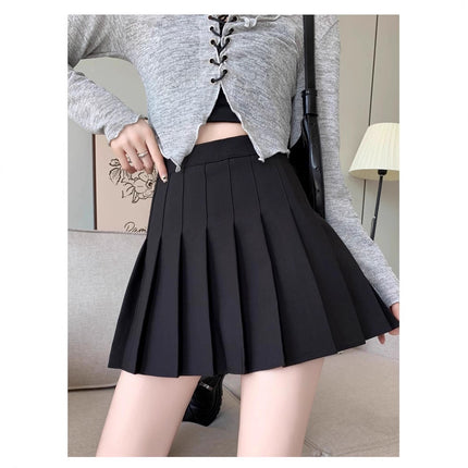 Women's Solid Color High Waist Pleated Skirt, Summer Casual A-Line Mini Skirt Ladies Daily Wear Bottoms Skirts