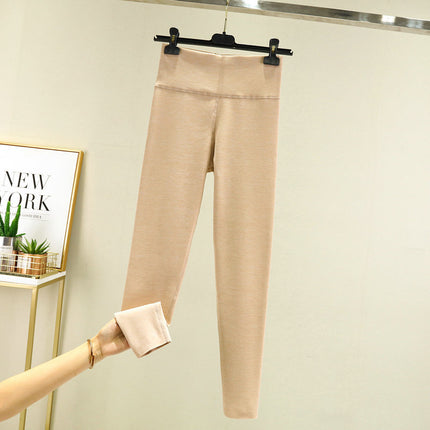 Live delivery double-sided colorful velvet high waist leggings slim fit all-matching women's trousers for outerwear