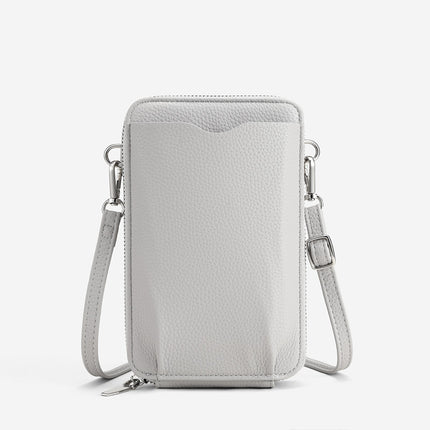 2026 Cross-Border Leather Women's Crossbody Shoulder Bag Vertical Style Phone Bag Macaron Color Commuting Versatile Lightweight Storage