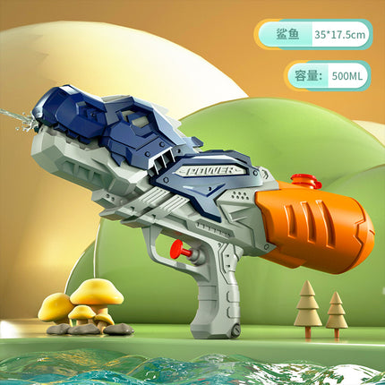 New children's water gun toy Net red double nozzle water gun pony dinosaur duck shark pull-out water gun