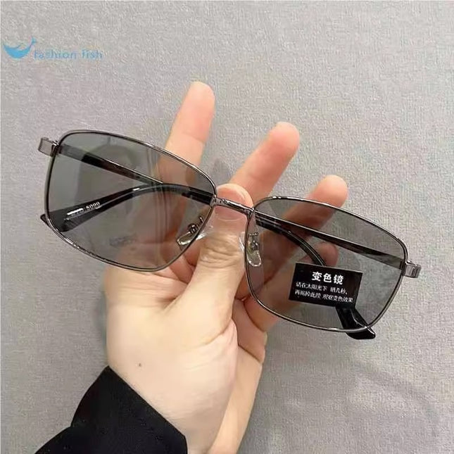 Day and Night Color Changing Sunglasses Men's High-Level Driving Special Polarized Glasses Men's Cycling Fishing Welding Sunglasses