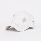 Hat brim letter hole-white / Adjustable
