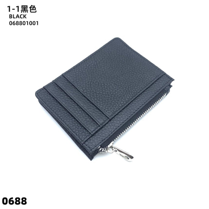 High-End Multi-Card Slot Genuine Leather Zipper Card Holder for Men, Thickeneded First-Layer Cowhide, Women's Small Change Driver's License Bag Cover