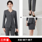 Dark gray suit + skirt + pants / S