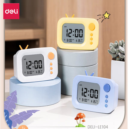 Alarm clock Creative mute lazy alarm clock student Alarm Clock Deli home clock wake-up artifact strong wake-up