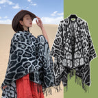 SL2308-012 Leopard Black and White / 150*130cm