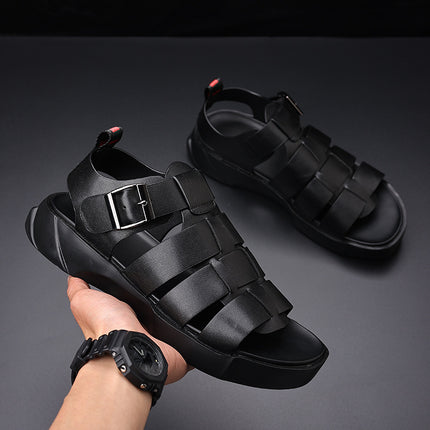Roman Sandals for Men 2023 Summer New High-Top Casual Leather Shoes Outdoor Trendy Stylish Outdoor Wear 4885-Y