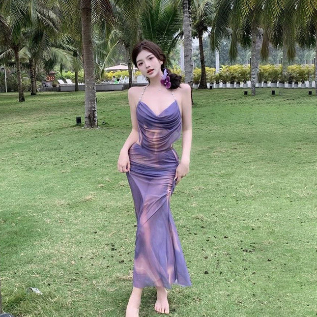 Bikini Three-Piece Set 2024 New Fairy Conservative Belly-Covering Slimming Look Ins Style Hot Spring Swimsuit Women's Summer High-End Sense