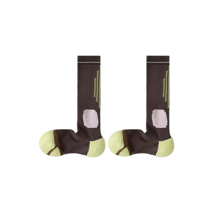 Pressure Calf Socks for Women, Spring and Summer Long-Tube Towel Bottom Sweat-Absorbent and Breathable Women's Special Yoga Sports Running Socks