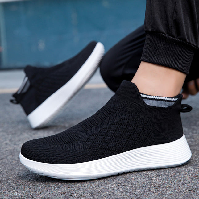 2025 Couple Shoes Men's Shoes Breathable Mesh Slip-On Sports Casual Shoes Stretch Socks Running Shoes Women's Shoes