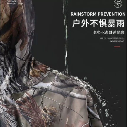 Three-In-One Camouflage Poncho Raincoat Outdoor Cycling Hiking Hiking Camping Style Multi-Functional Tactical Rainproof Poncho