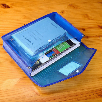 A4 File Bag Snap-Type Inch Student Stationery Office File Document Classification