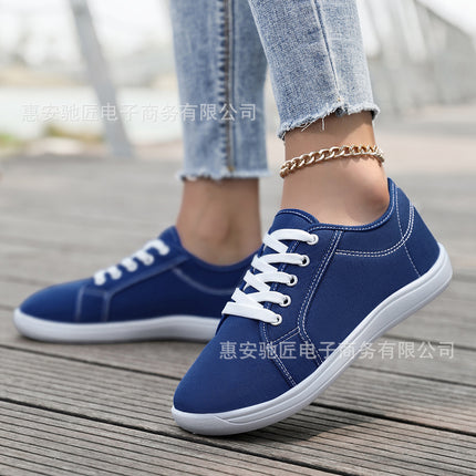Amazon White Canvas Shoes Soft Sole Couple Wide Toe Sports Shoes Training Large Size Men's and Women's Shoes Wear-Resistant Gymnastics Shoes