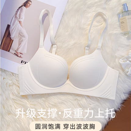 Seamless Underwear Women's Small chest push up big summer wireless anti-sagging bra one-piece anti-expansion non-empty cup