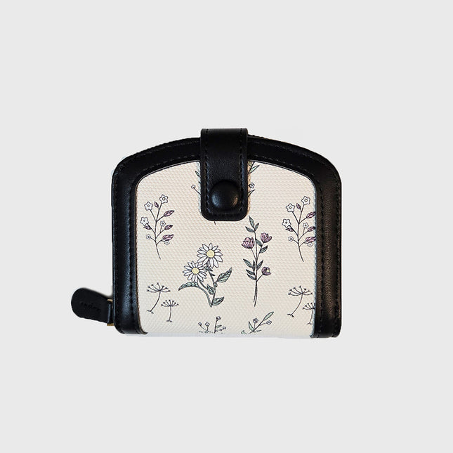 New Women's Short Wallet Cute Cartoon Flowers and Plants Multi-Card Slot Zipper Coin Purse Card Holder Women's Foreign Trade Hot Trend