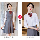 Women's gray dress white shirt / S