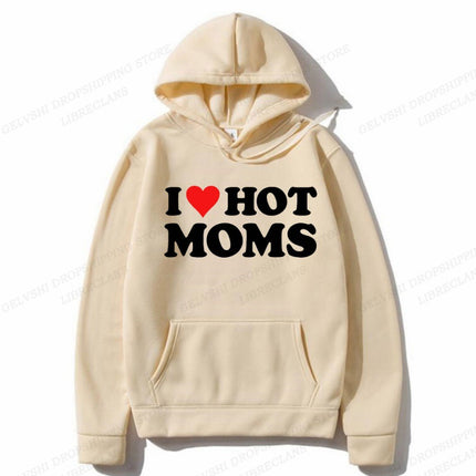 [Cross-border European Code] I Love Hot Moms Hoodies Men Fashion Hoodie