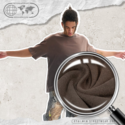 ETAI Men's Wear | Cross-border Tide Brand high quality Pure Cotton Short-sleeved Men's T-shirt Gradient Street Style Spray Horse Men's Short-sleeved