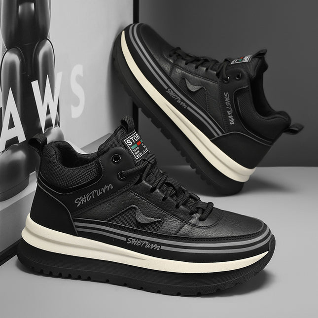 Leather Versatile Casual Microfiber Fashionable Spring Men's Shoes New Sports Shoes Retro Men's Trendy 2025