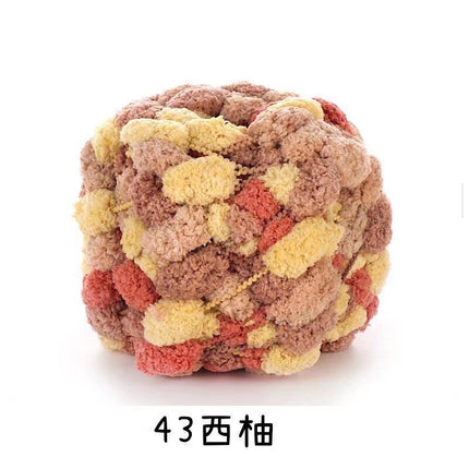 Big ball ball coarse wool round thread loop crochet sofa cushion carpet cushion handmade DIY woven material bag