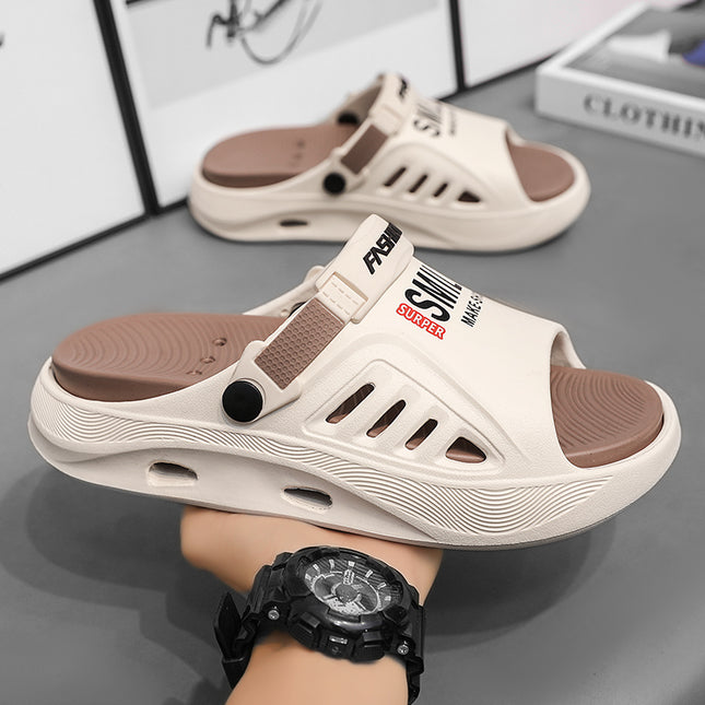 Slippers for Men's Summer Outer Wear, Trendy Brand, Beach Sandals, Outdoor Dual-Purpose Sandals