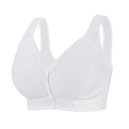 Front Button C-F Cup Oversized Bra Cross-Border Popular European and American Size No Rims Vest Style Fashionable Lace Intimates