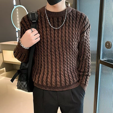 High Street Puppies Handsome Light Mature Sweater Men's Winter Puppies Handsome Casual Knitwear Men's Twist Knitwear Winter Base