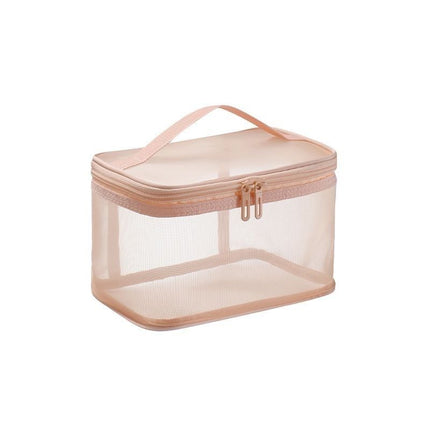 Mesh Cosmetic Bag, Large Capacity, Cosmetic and Toiletries Cosmetics Bag, Travel Cosmetics Bag, Portable and Printable Logo