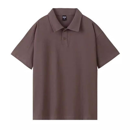 260 grams of heavy 32 double yarn cotton fashion lapel short sleeve POLO shirt men's and women's street trend can be customized