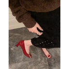 Burgundy [4.5cm heel height] / 33