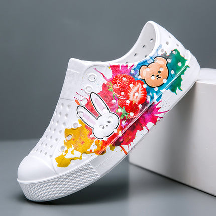 2025 Cross-Border Luchi Crocs Couple Graffiti Men's and Women's Casual Baotou Wading Outdoor Beach Breathable Sandals