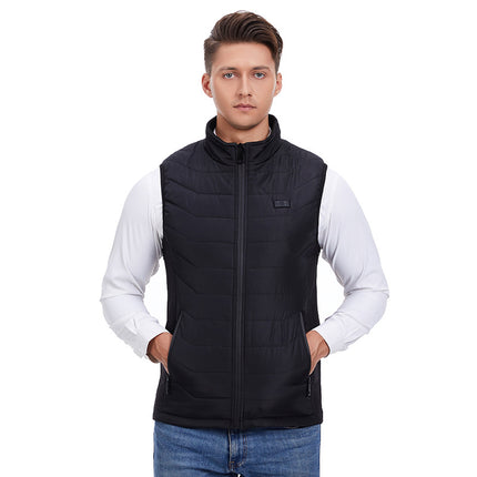 Cross-Border Outdoor Smart Heating Vest USB Constant Temperature Electric Heating Three-In-One Winter Cold-Proof and Warm Vest